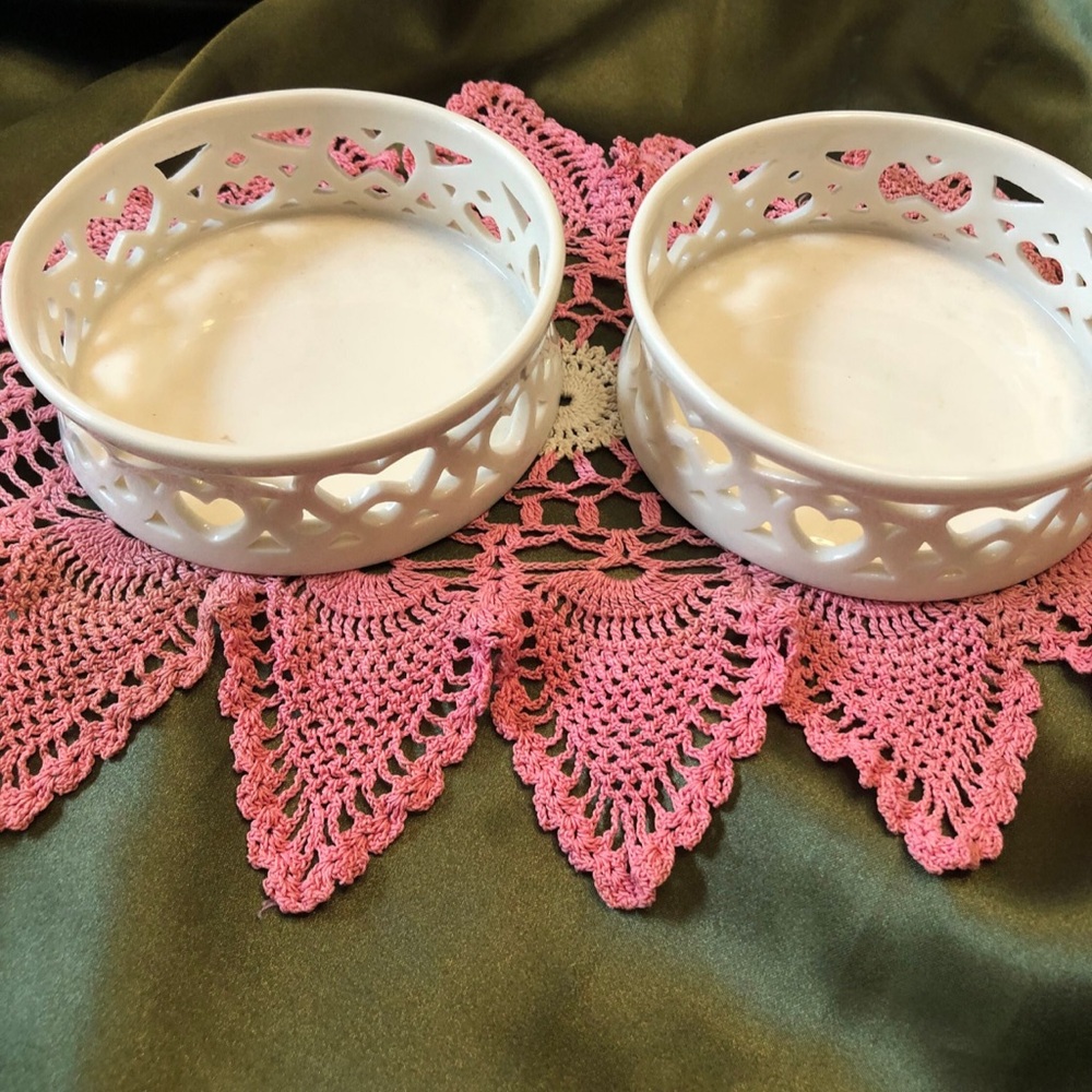 Fine Porcelain Bone China Trinket Bowls Pillar Candle Holders
